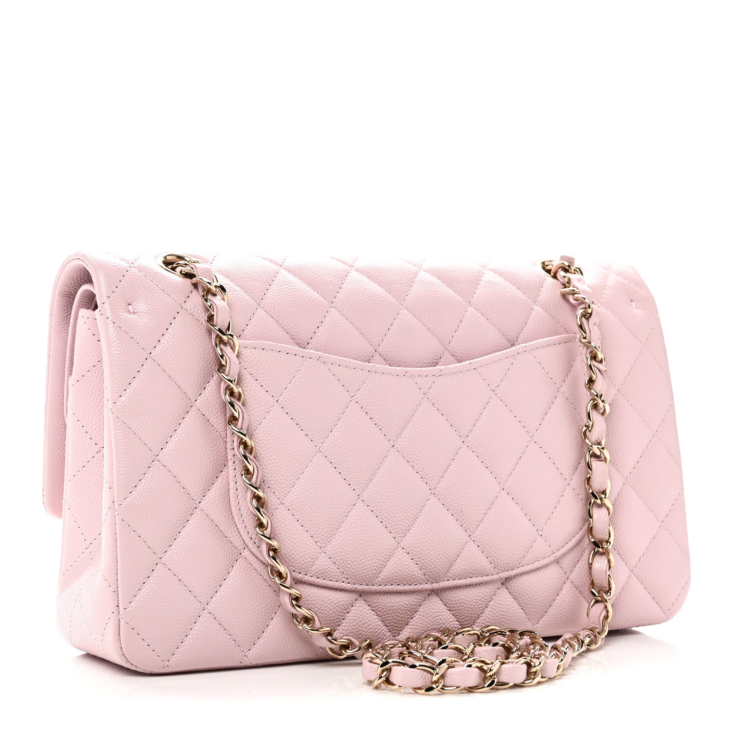 Chanel Caviar Quilted Medium Double Flap Light Pink 3 of 11
