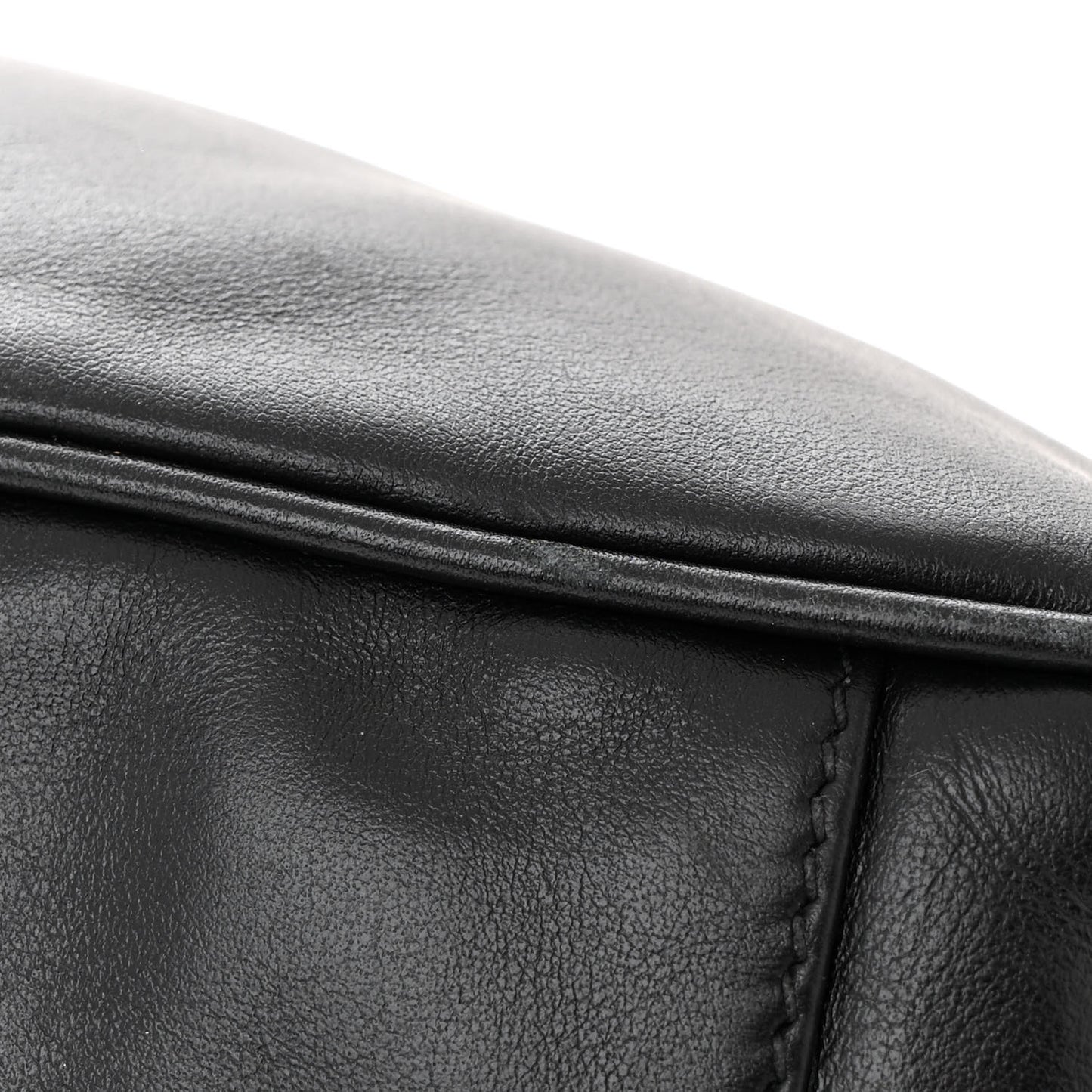 Soft Calf Shopping Satchel Black
