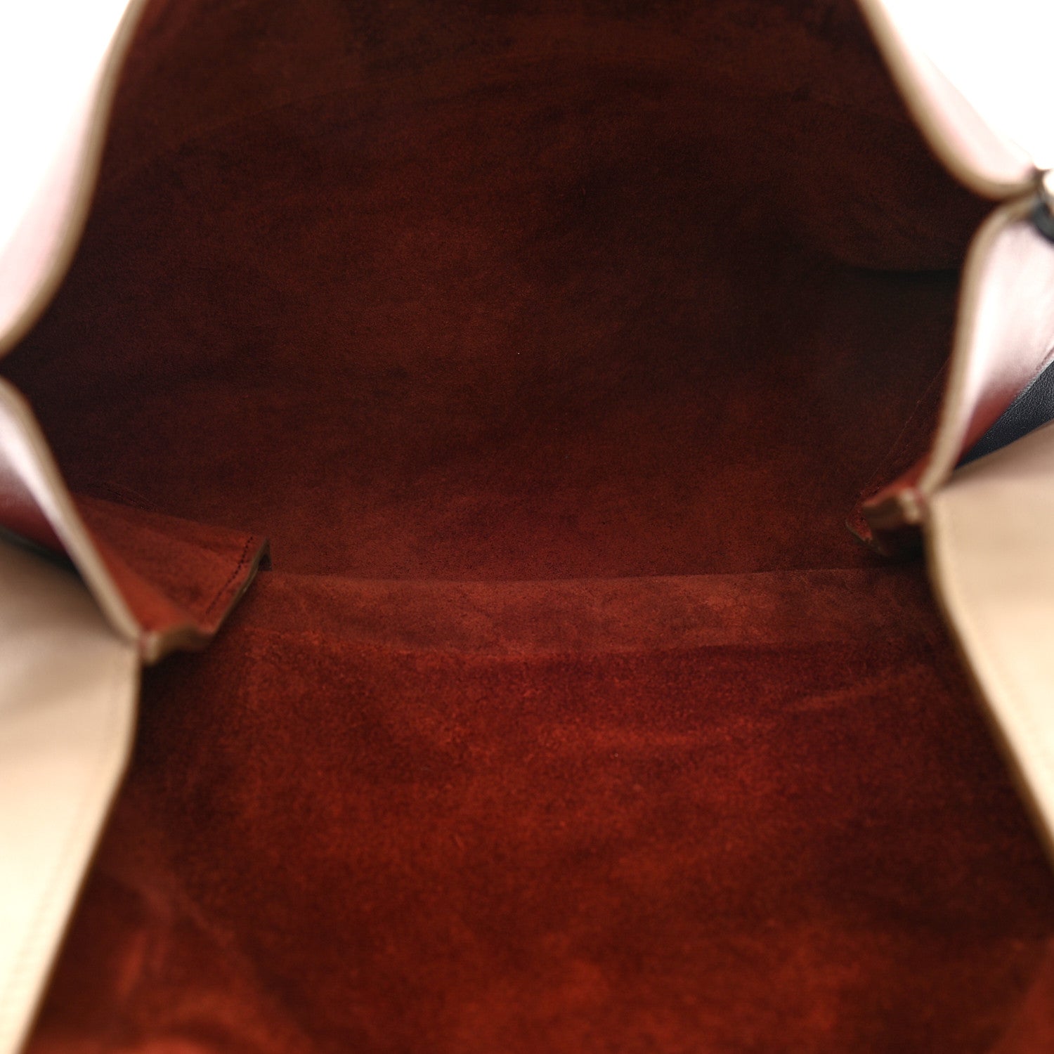 Celine Calfskin Suede All Soft Shoulder Bag Navy Burgundy 4 of 8