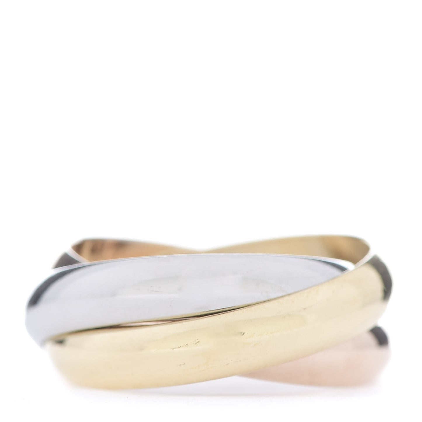 18K Pink Yellow White Gold Classic Trinity Ring 56 7.5