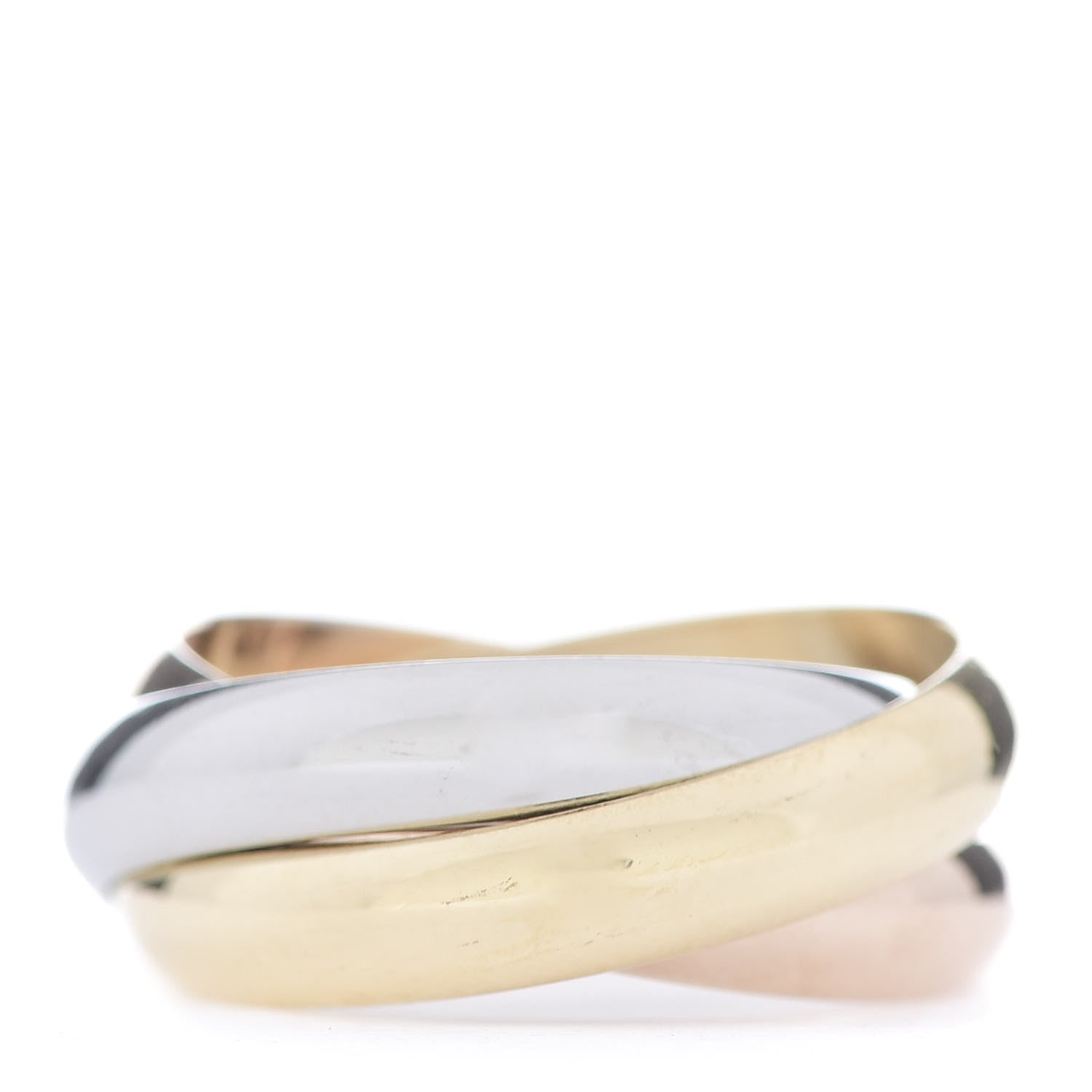 Cartier 18K Pink Yellow White Gold Classic Trinity Ring 56 7.5 3 of 6
