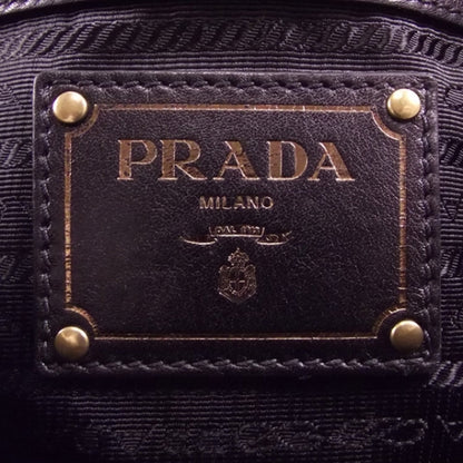 Prada Leather Buckles Tote Black 9 of 12