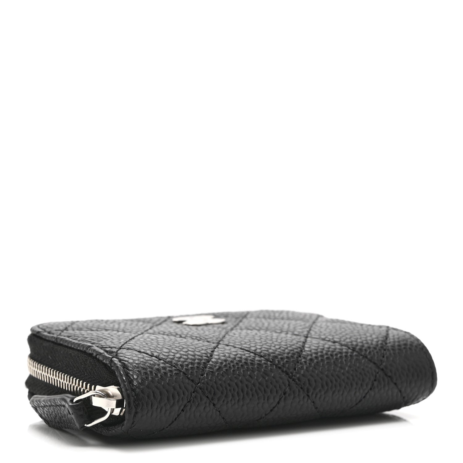 Chanel Caviar Quilted Zip Coin Purse Black 4 of 10