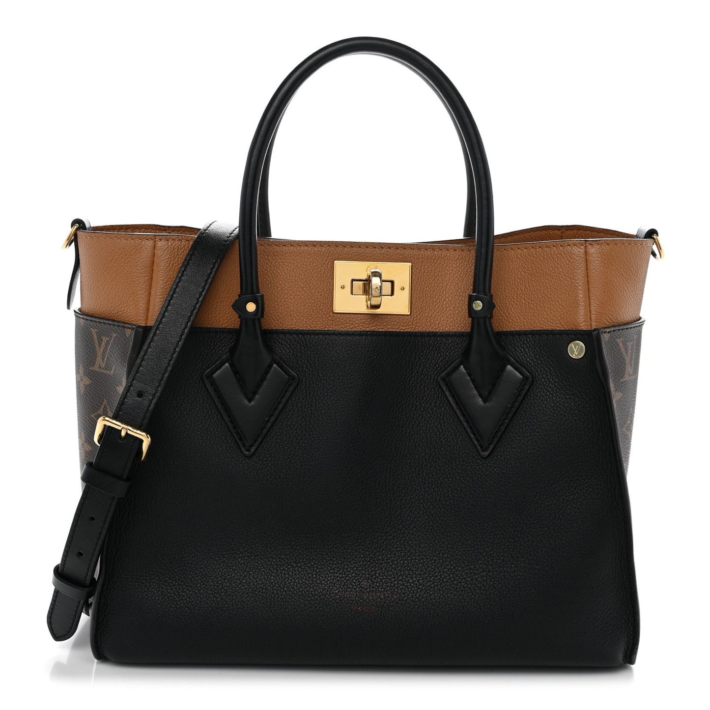 Calfskin Monogram On My Side Black