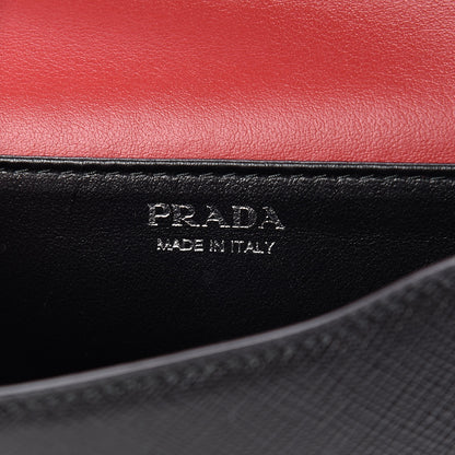 Prada City Calfskin Micro Reversible Belt Removable Bag Black Fuoco 6 of 9