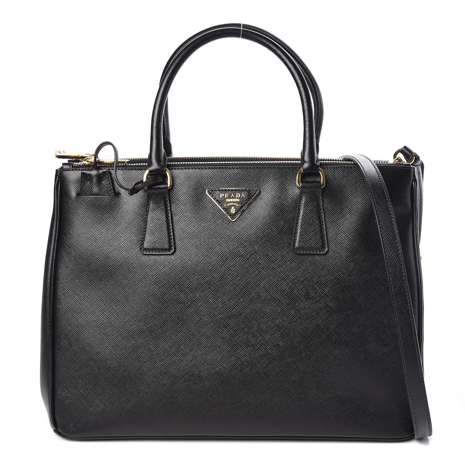 Prada Saffiano Medium Galleria Double Zip Tote Black 1 of 9