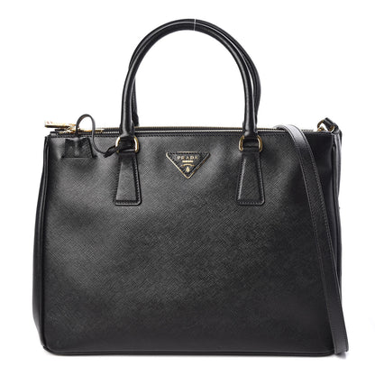 Prada Saffiano Medium Galleria Double Zip Tote Black 1 of 9