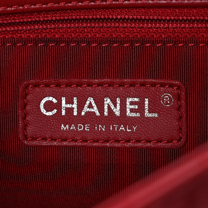 Chanel Crumpled Calfskin Medium Chain All Over Flap Red 6 of 10