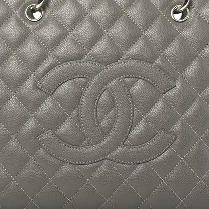 Chanel Caviar Quilted Grand Shopping Tote GST Grey 10 of 10