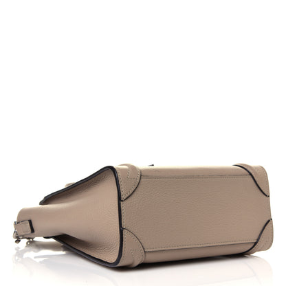 Celine Drummed Calfskin Nano Luggage Dune 4 of 11