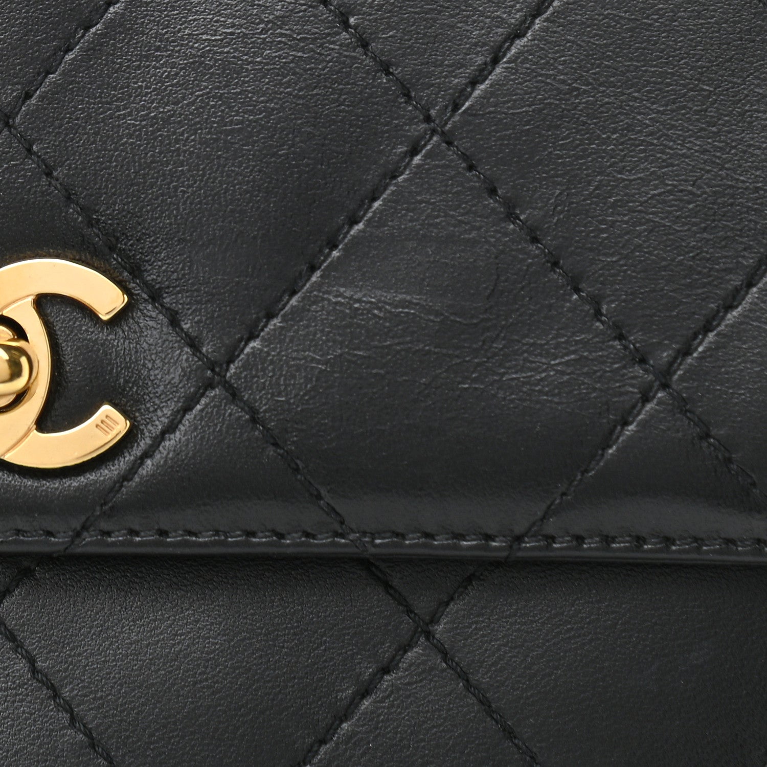 Chanel Lambskin Quilted Medium Kelly Flap Bag Black 11 of 14