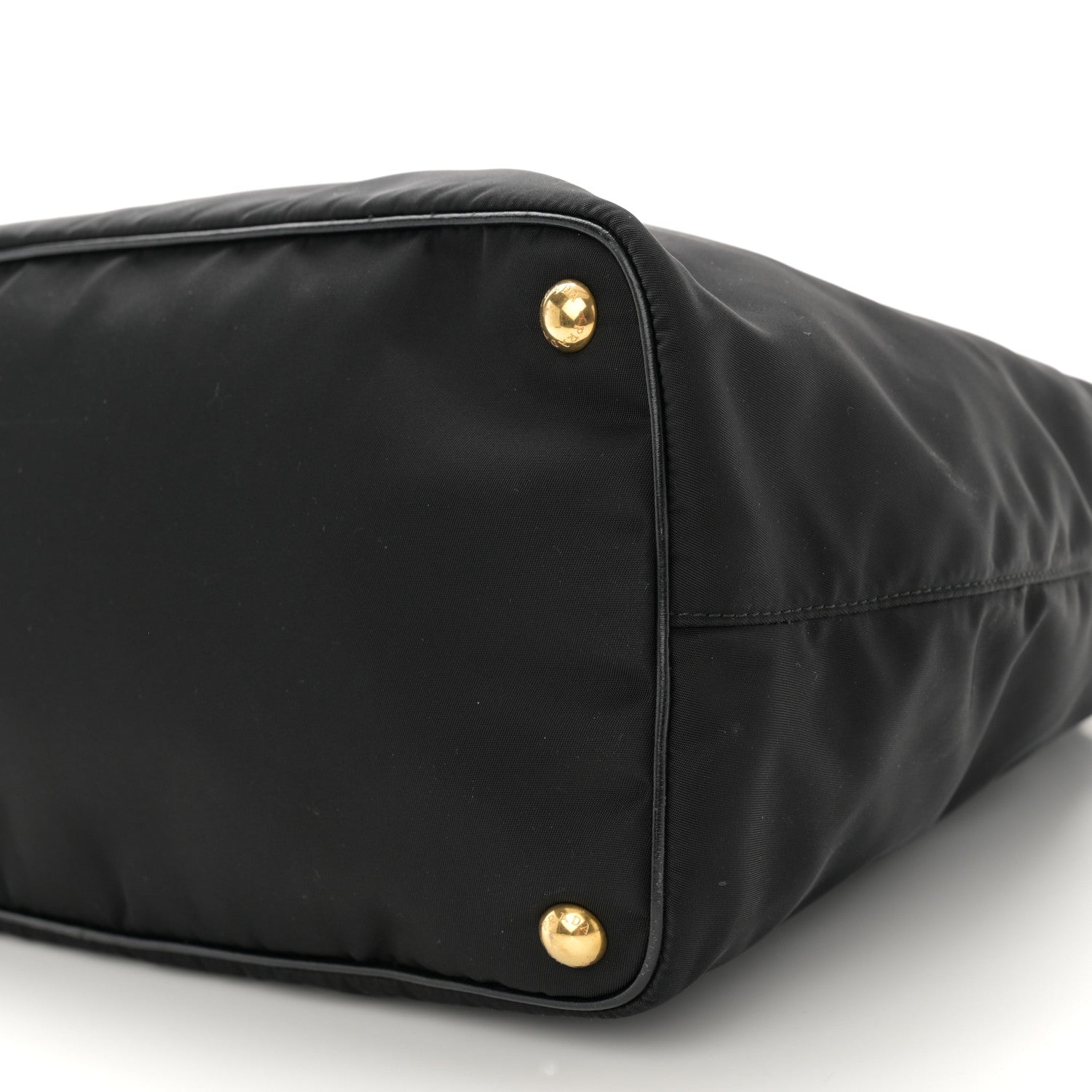 Prada Tessuto Nylon Soft Calfskin Tote Black 11 of 13