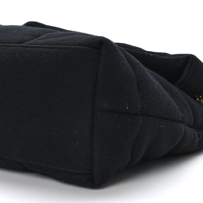 Saint Laurent Wool Jersey Quilted Medium Loulou Puffer Monogram Chain Satchel Black 9 of 9