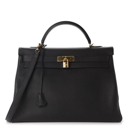 Hermes Togo Kelly Retourne 40 Black 1 of 37