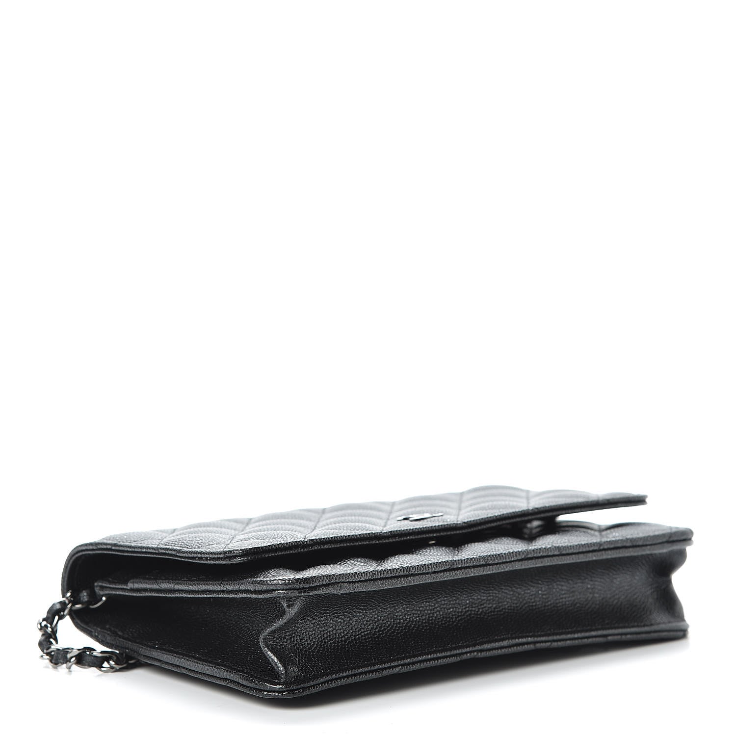 Chanel Iridescent Caviar Quilted Wallet On Chain WOC Black 4 of 14