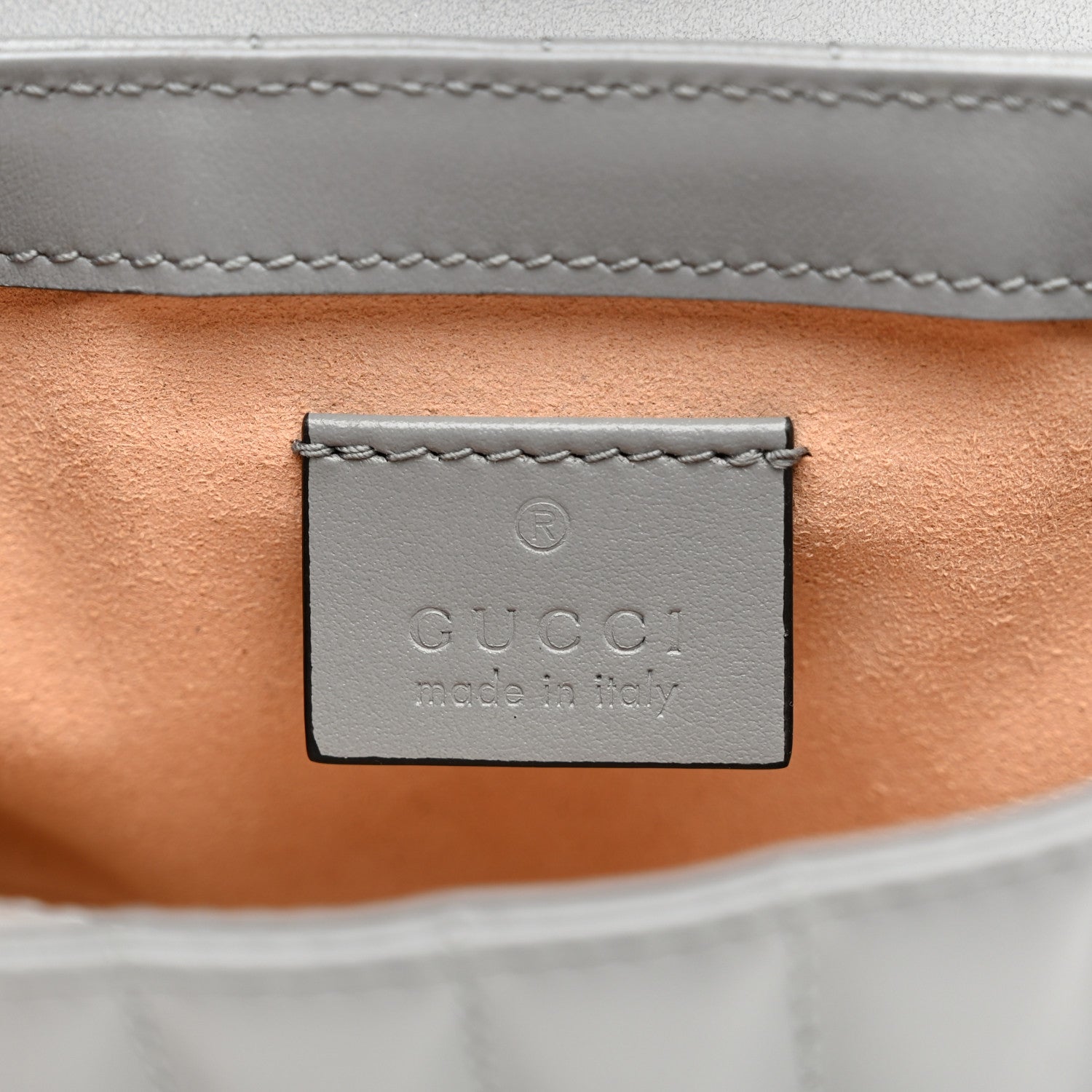 Gucci Calfskin Matelasse Aria Super Mini GG Marmont Shoulder Bag Deep Grey 6 of 10