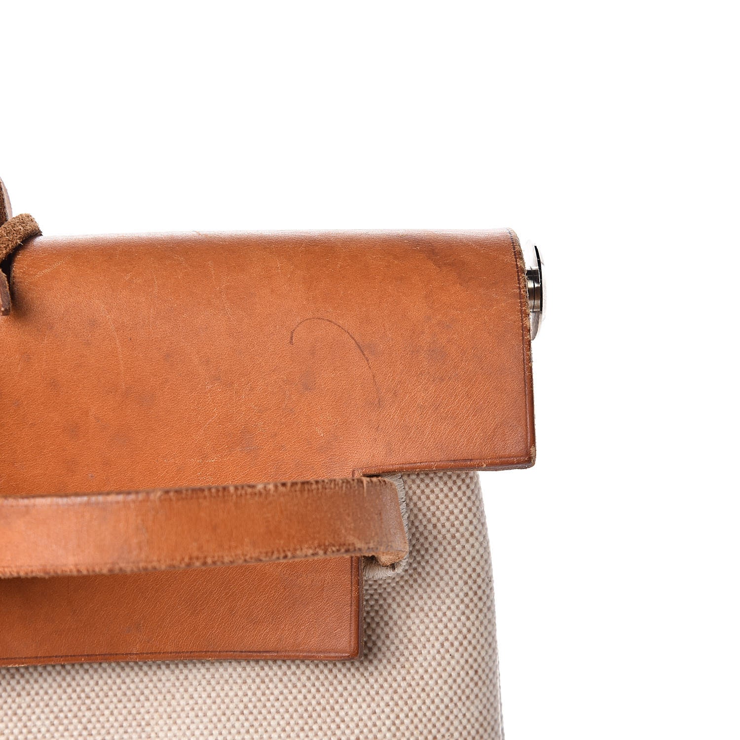 Hermes Toile Vache Calfskin Herbag 39 MM Natural 12 of 22