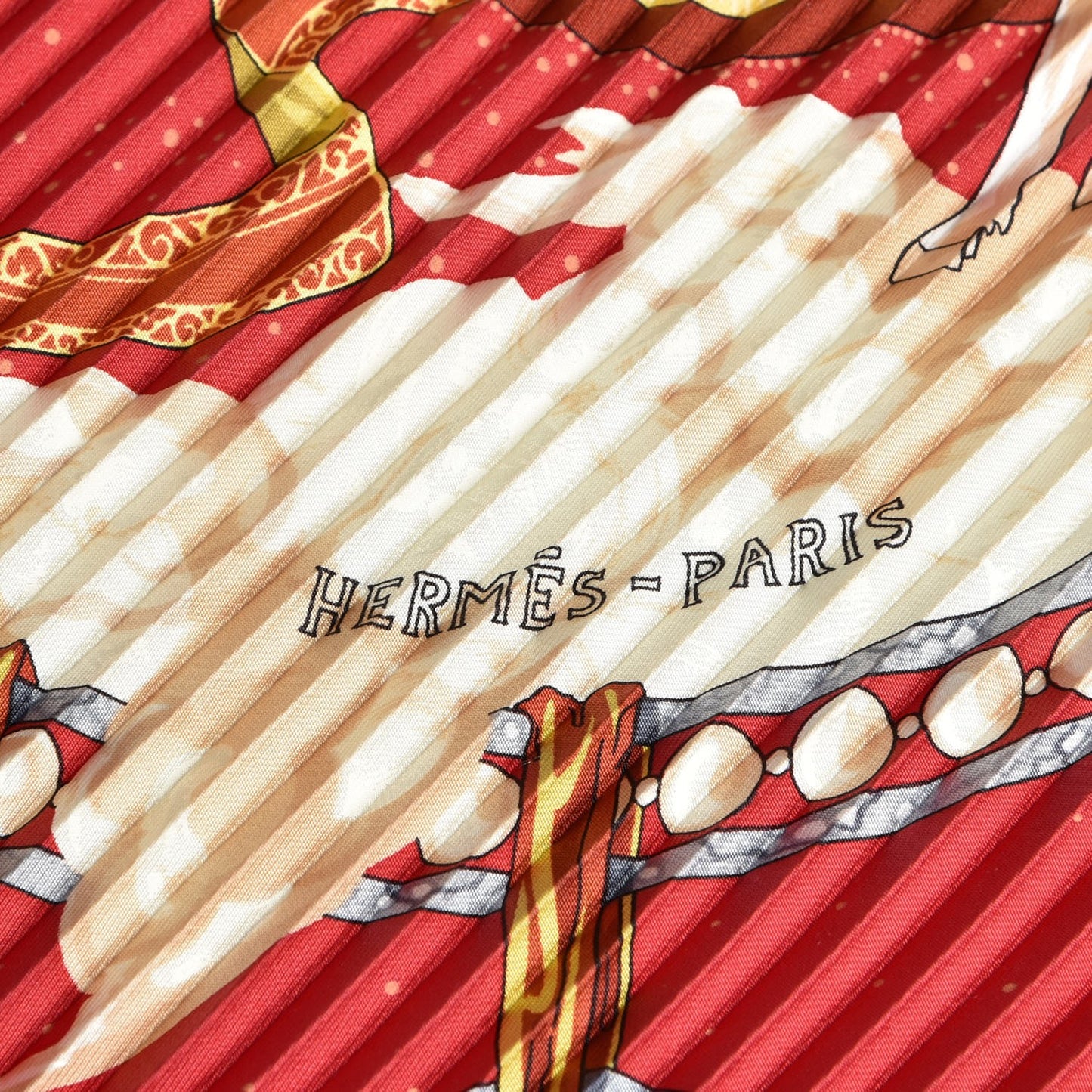 Silk Plisse Pythagore Scarf 90