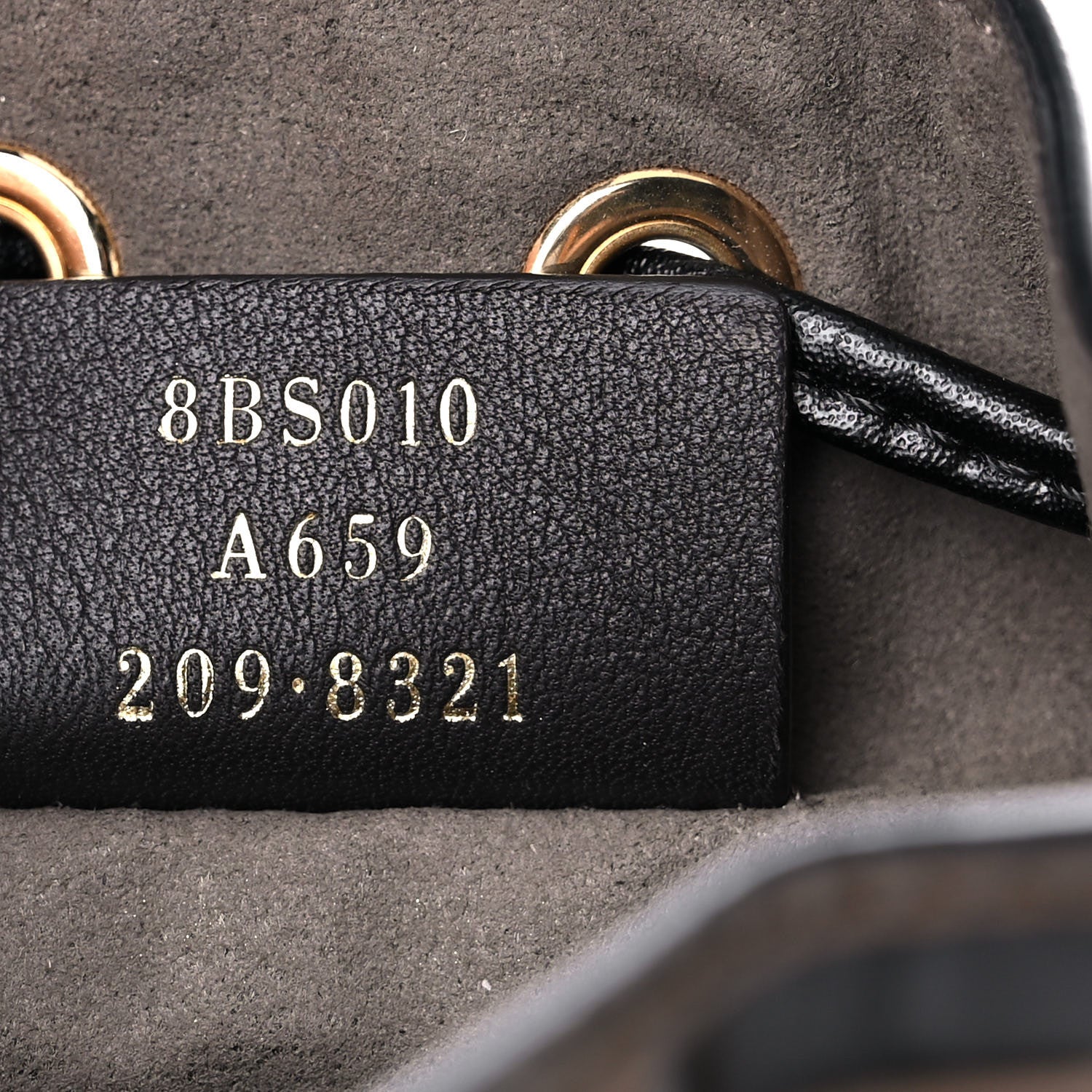 Fendi Vitello Liberty F is Fendi Bi-Color FF 1974 Embossed Mini Mon Tresor Bucket Bag Maya Black 7 of 12