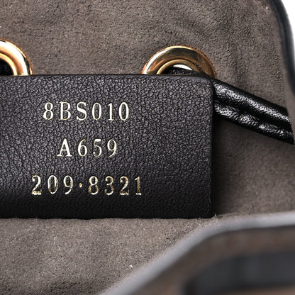 Fendi Vitello Liberty F is Fendi Bi-Color FF 1974 Embossed Mini Mon Tresor Bucket Bag Maya Black 7 of 12