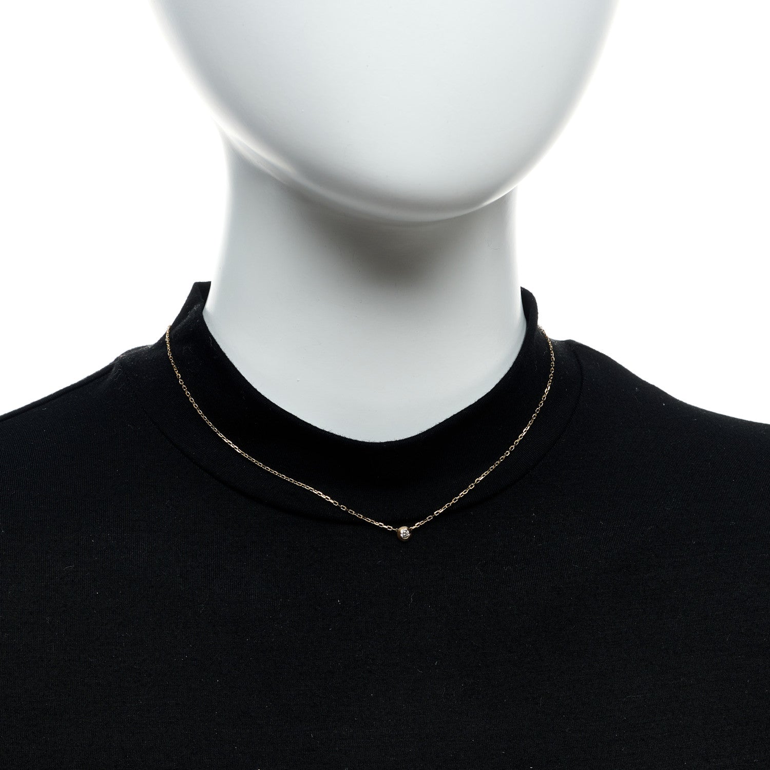 Cartier 18K Yellow Gold Diamond SM D'Amour Pendant Necklace 2 of 6