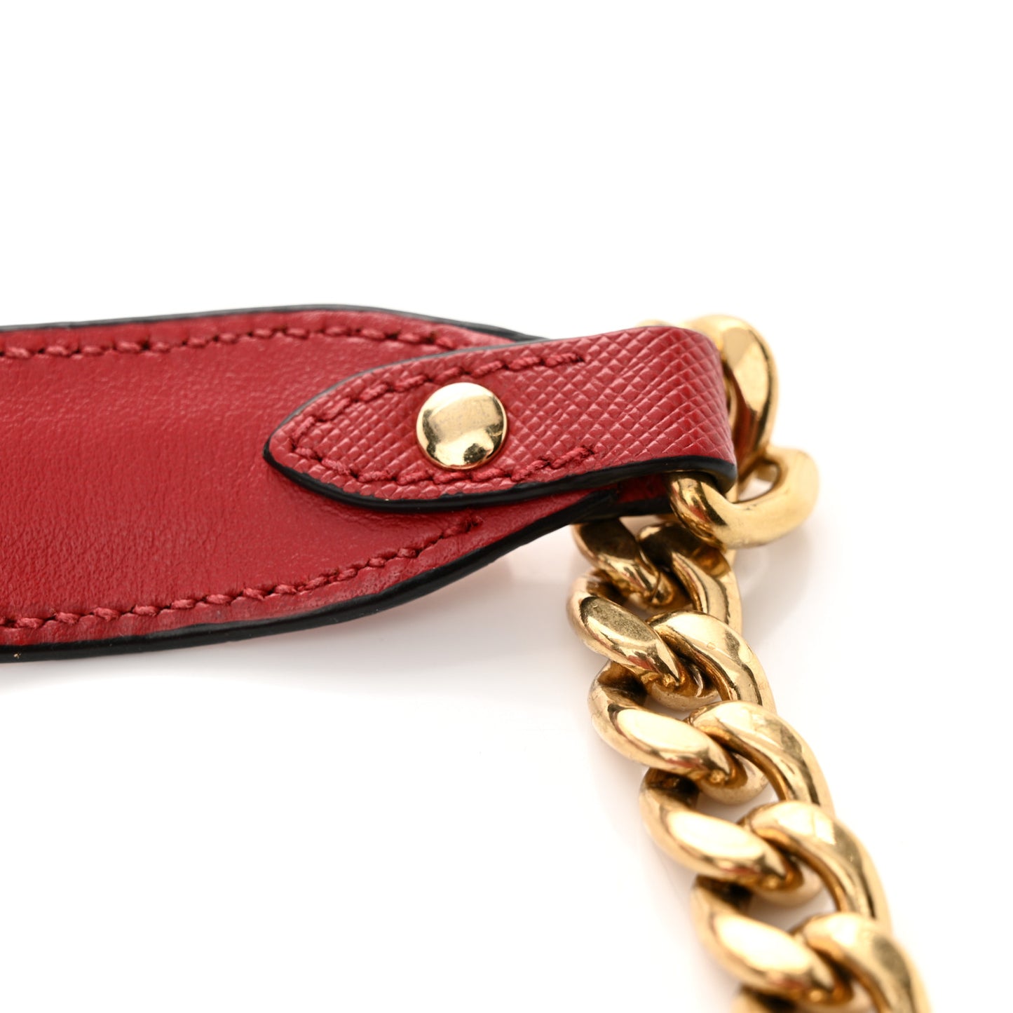 Saffiano Bandoliera Flip Lock Chain Crossbody Bag Fuoco