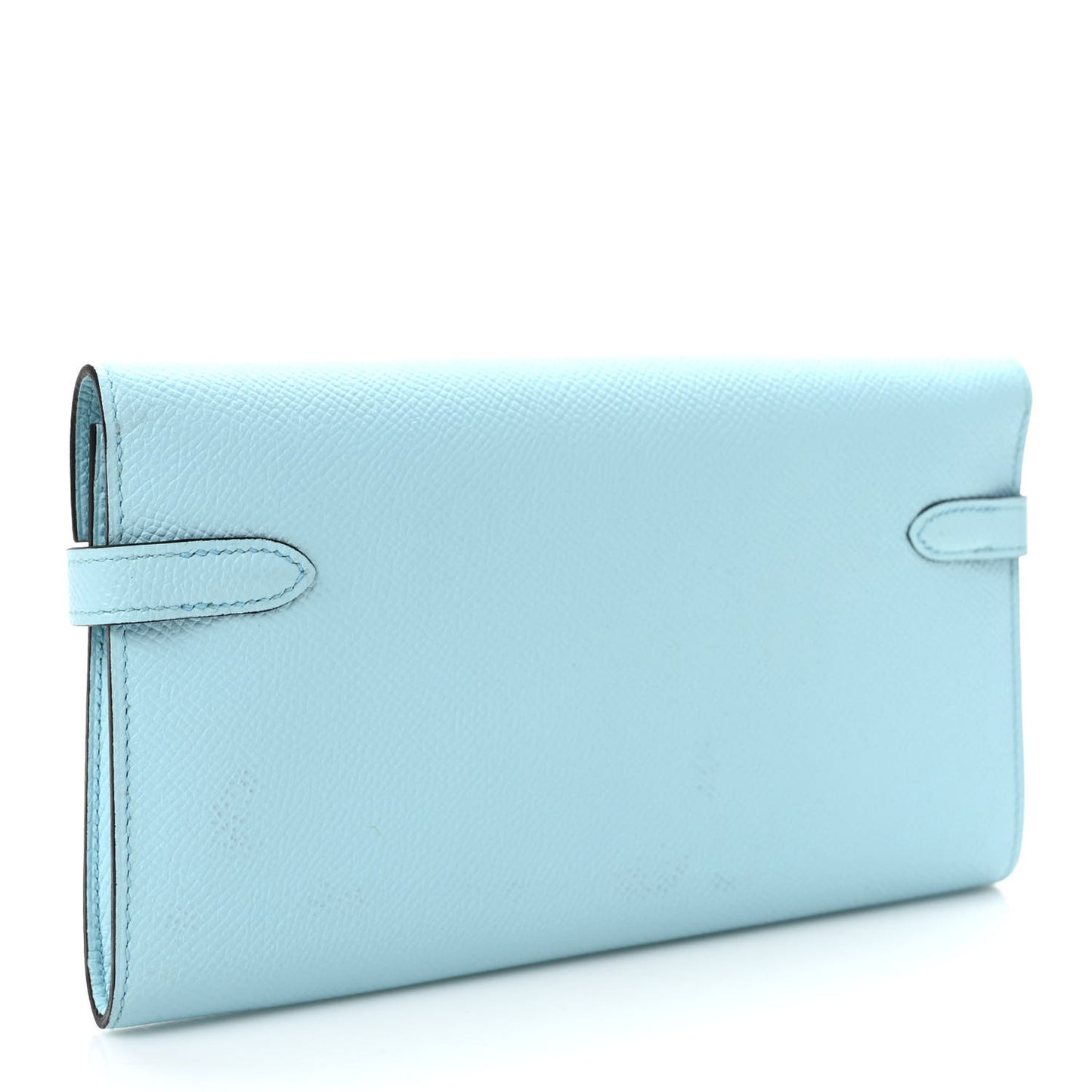 Epsom Kelly Longue Wallet Bleu Zephyr