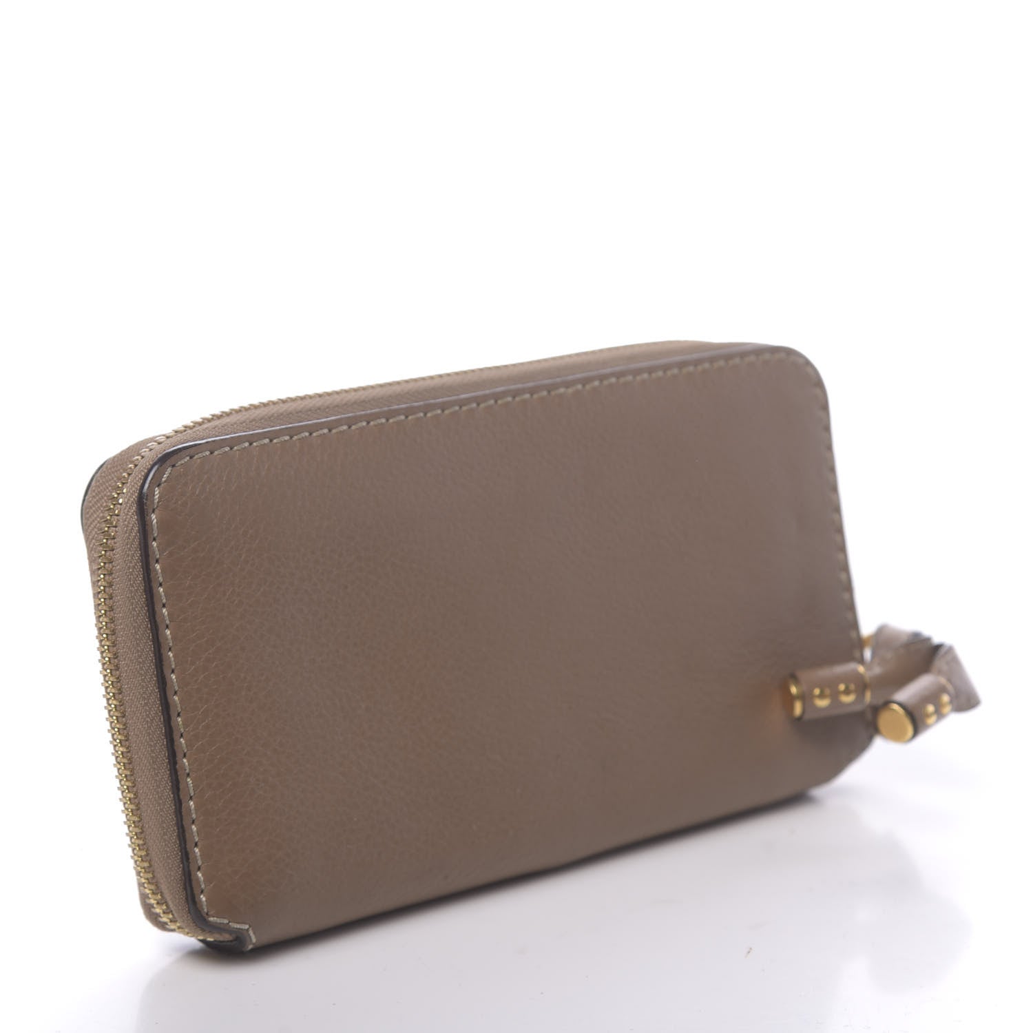 Chloe Grained Calfskin Marcie Long Zip Around Wallet Nut 3 of 9