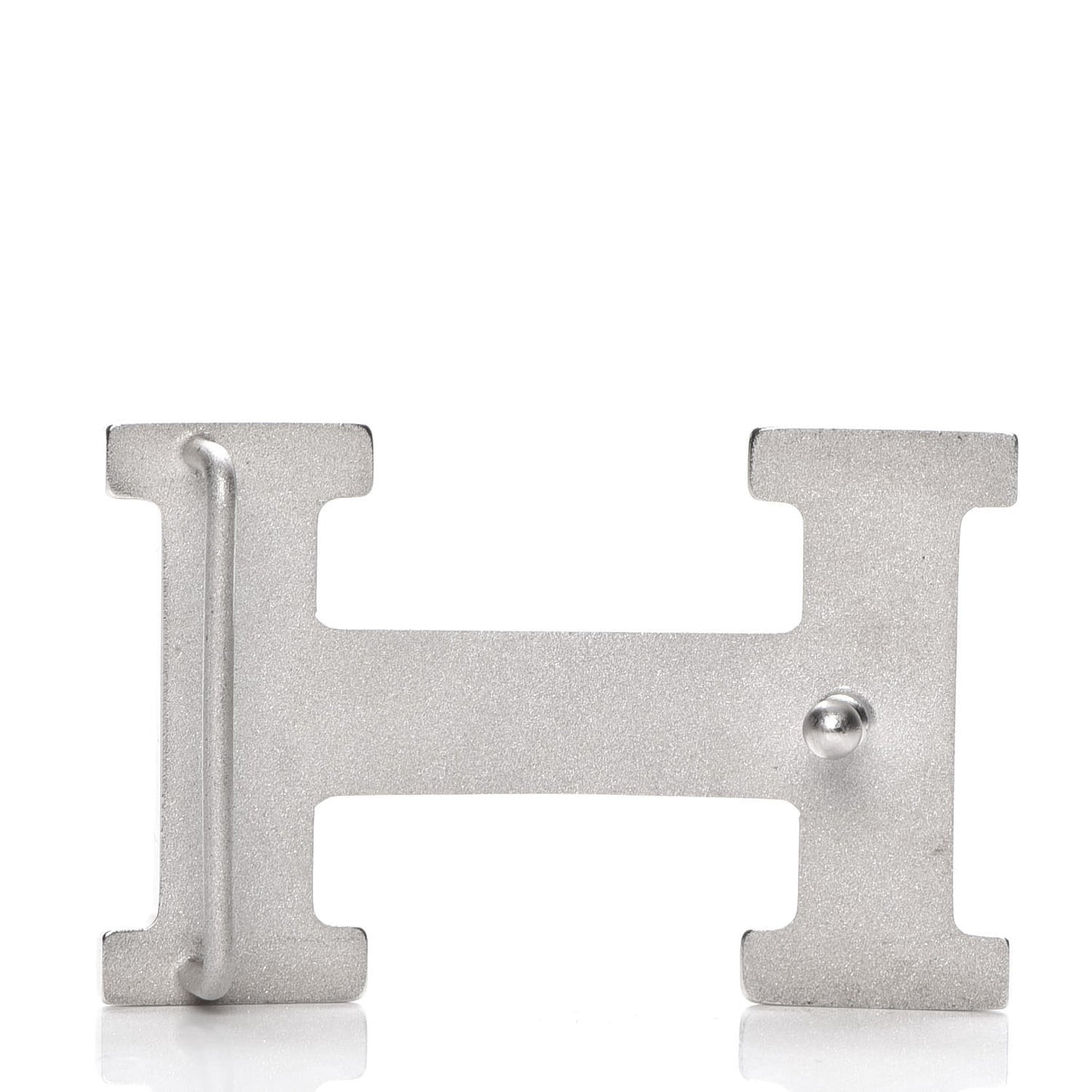 Polished Palladium 32mm H Belt Buckle Silver