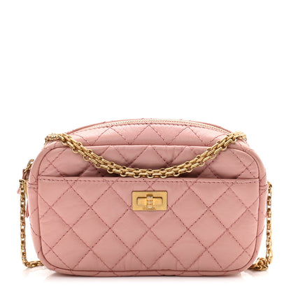 Chanel Aged Calfskin Quilted Mini Reissue Camera Case Pink 1 of 11