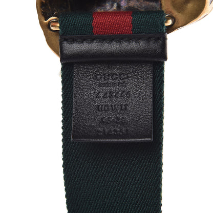 Gucci Canvas Web Wolf Belt 95 38 Green Red 4 of 5