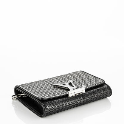 Louis Vuitton Sequin Calfskin Chain Louise GM Black 4 of 6