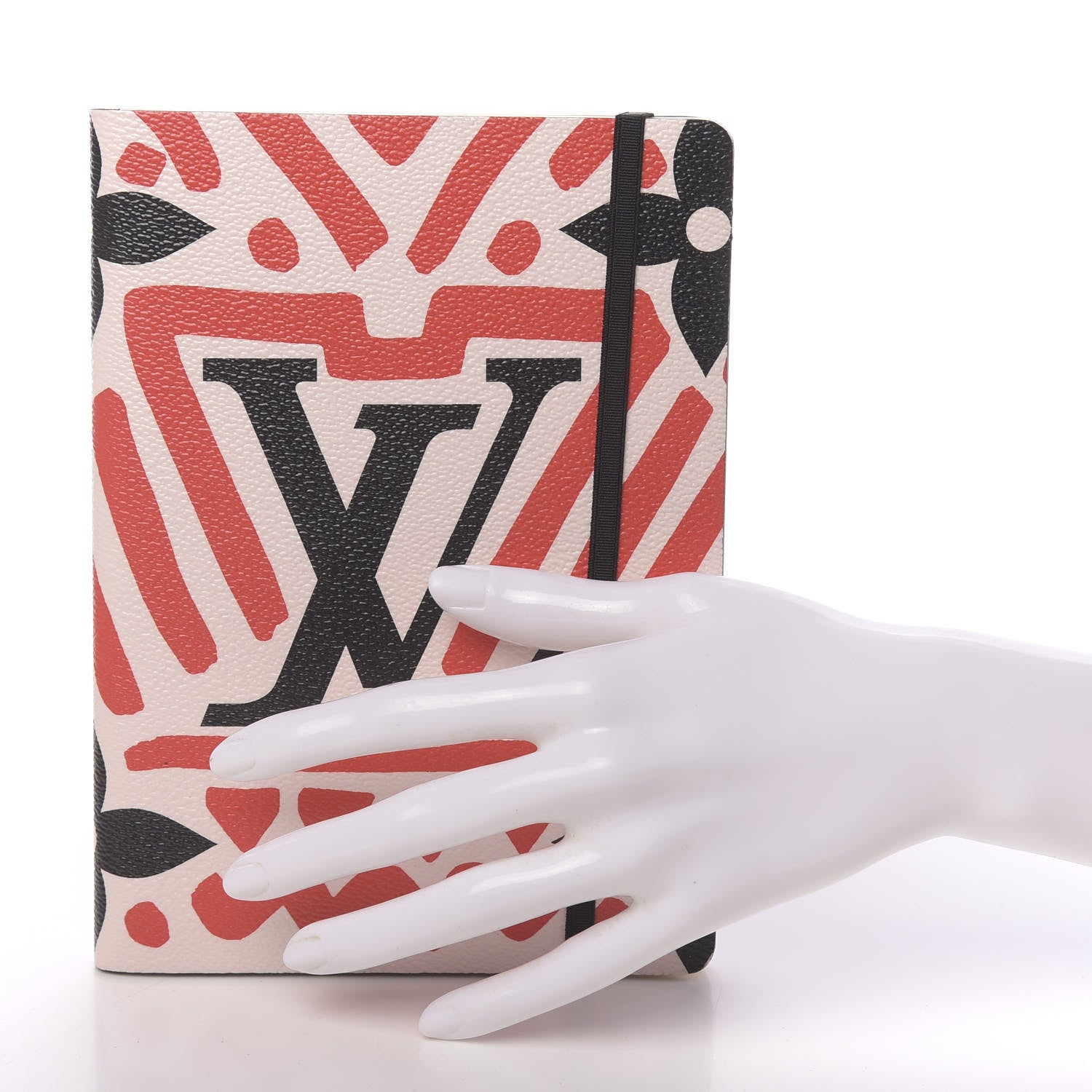 Louis Vuitton Monogram Giant Crafty Clemence Notebook Creme Rouge Black 2 of 6