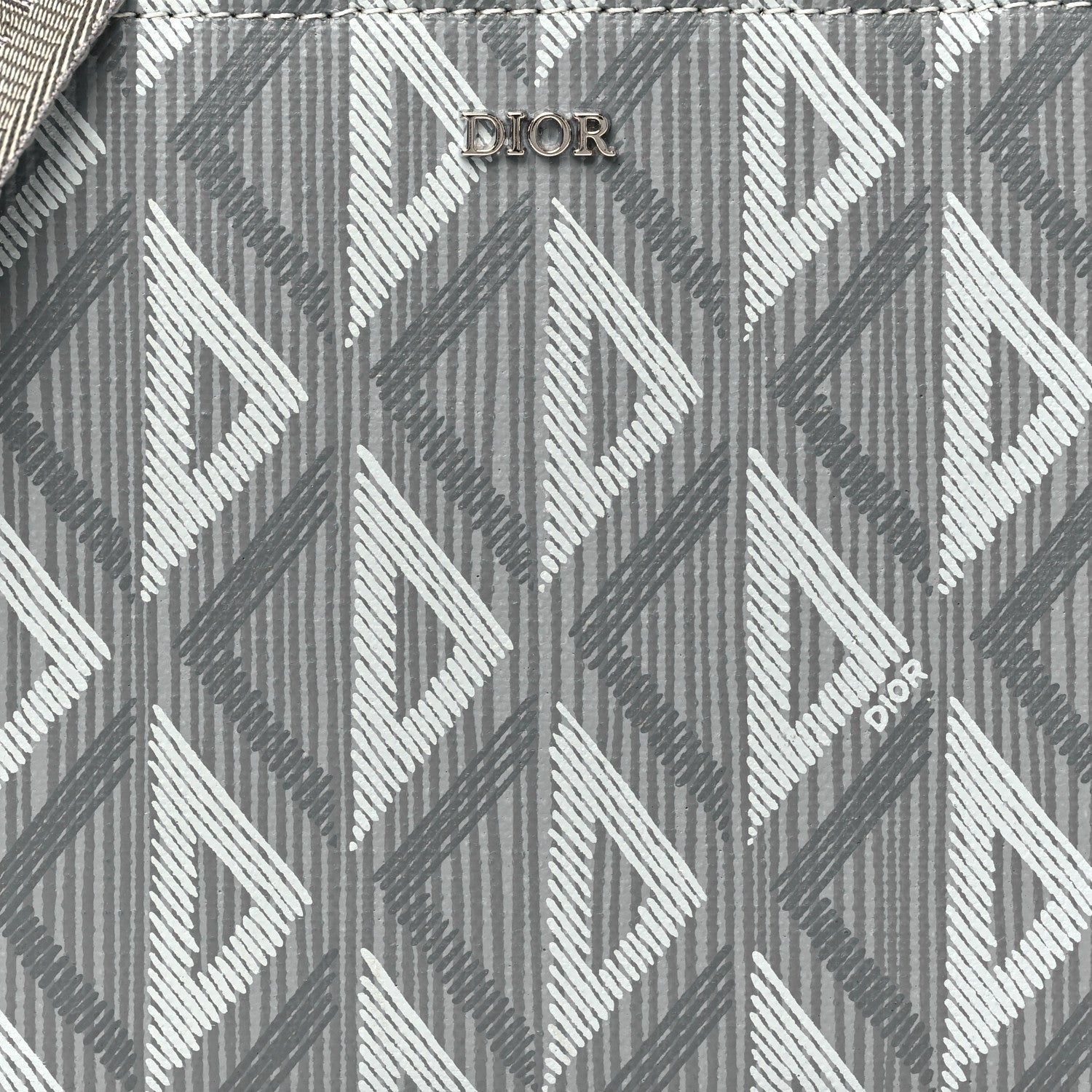Christian Dior Coated Canvas CD Diamond Messenger Pouch Grey 9 of 12