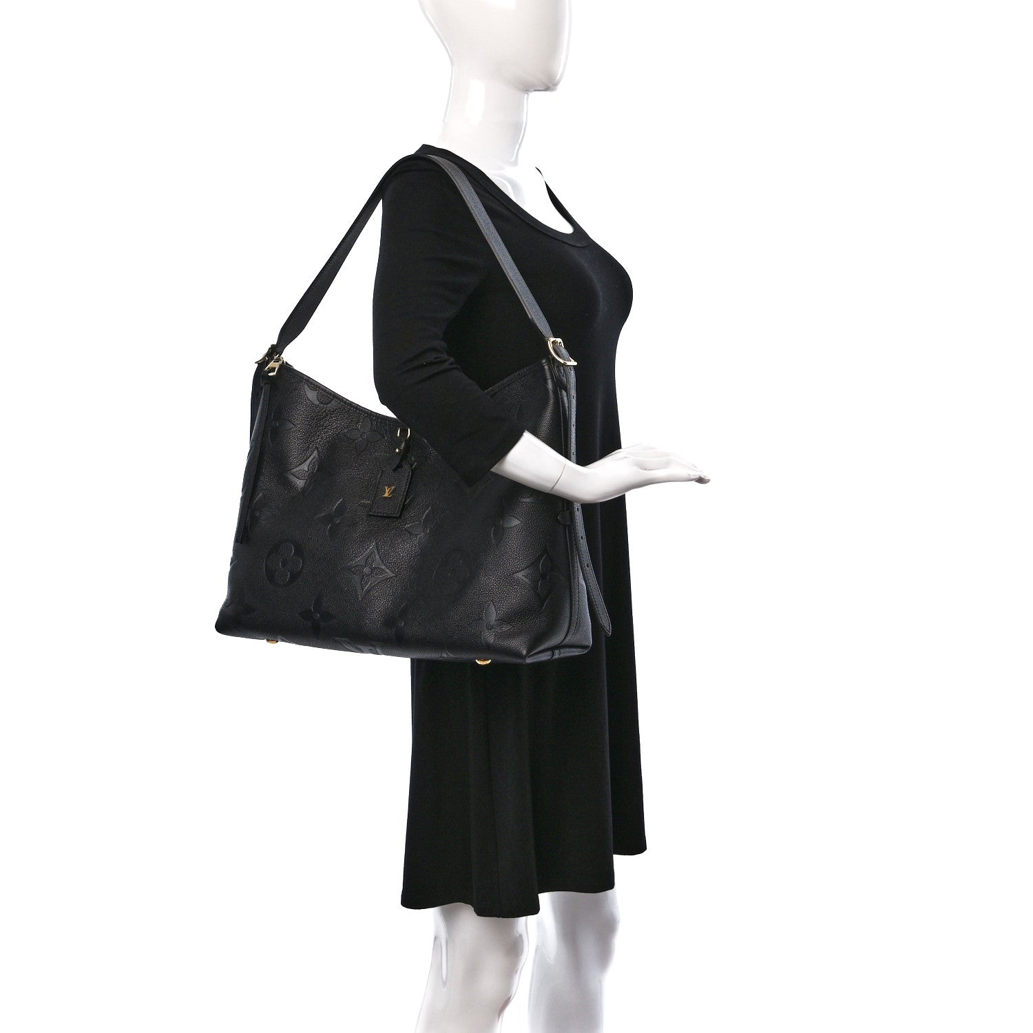 Louis Vuitton Empreinte Monogram Giant CarryAll MM Black 2 of 12