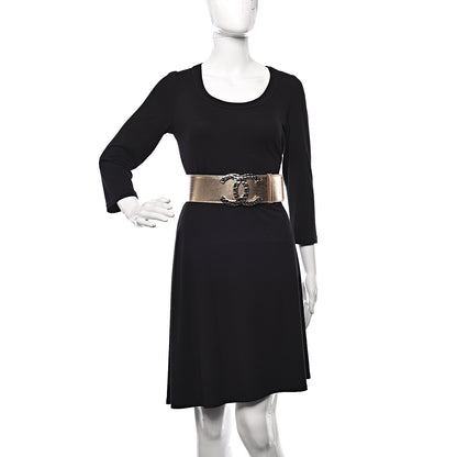 Chanel Metallic Lambskin CC Buckle Wide Belt 70 28 Gold 2 of 10