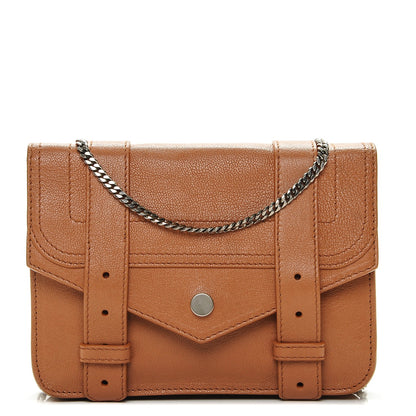 Proenza Schouler Lambskin PS1 Large Chain Wallet Saddle 1 of 6