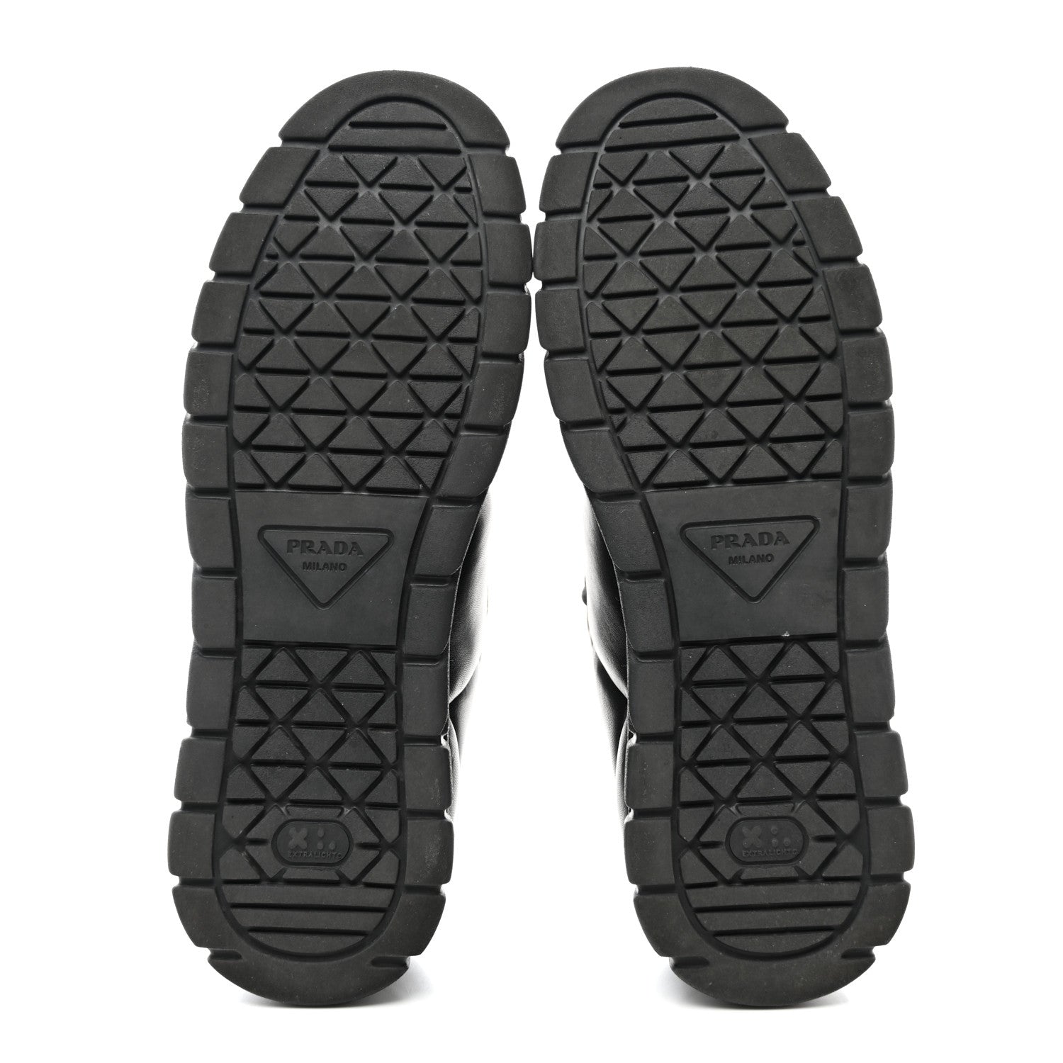 Prada Nappa Soft Metal Triangle Logo Womens Padded 30mm Sneakers 39.5 Black 5 of 15