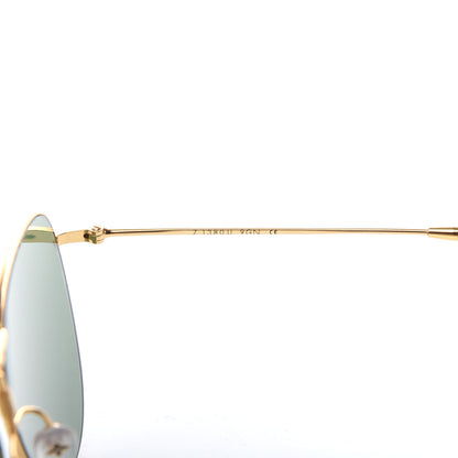 Louis Vuitton Aviator LV Sunglasses Gold 6 of 8