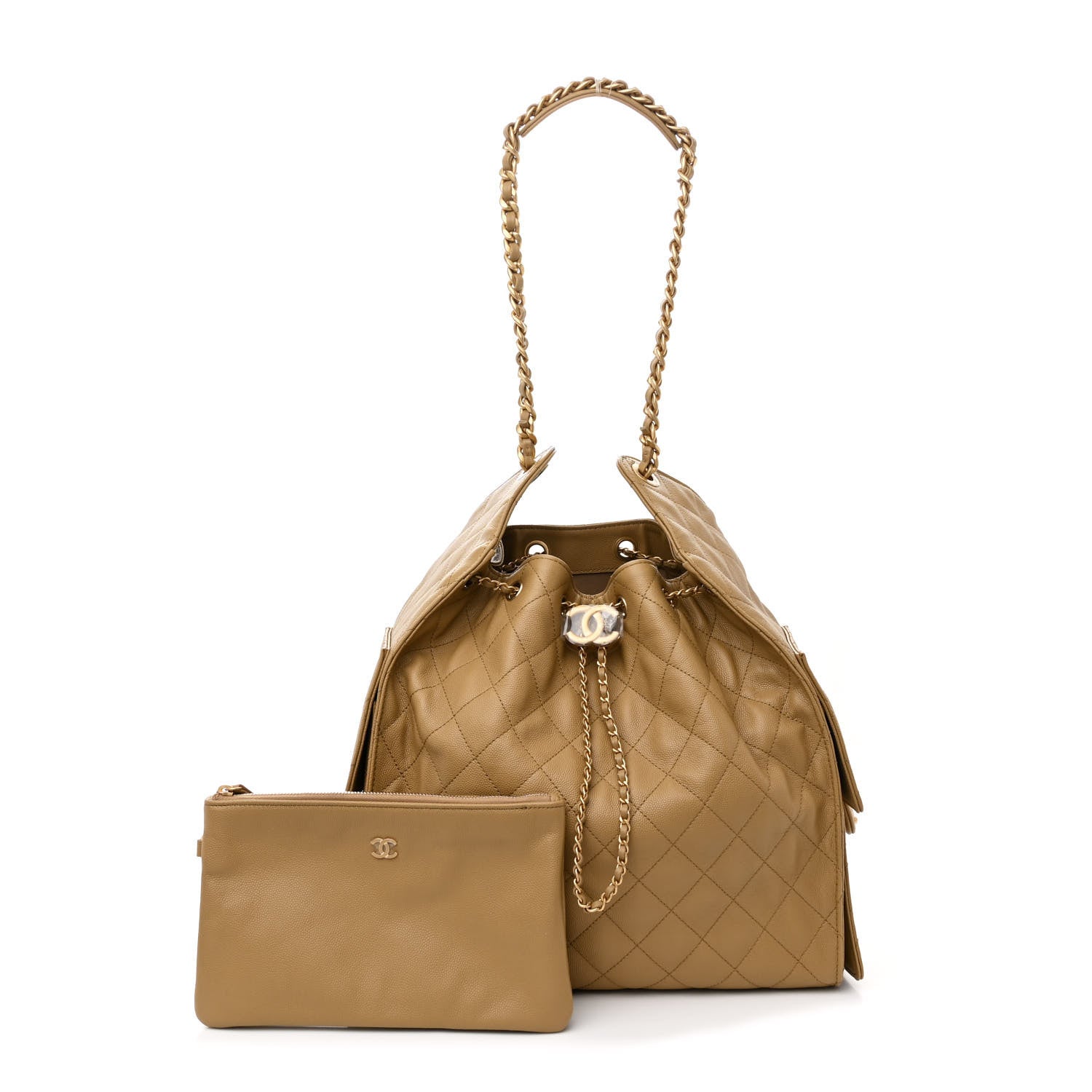 Chanel Caviar Quilted Medium Chanel 25 Handbag Dark Beige 3 of 13