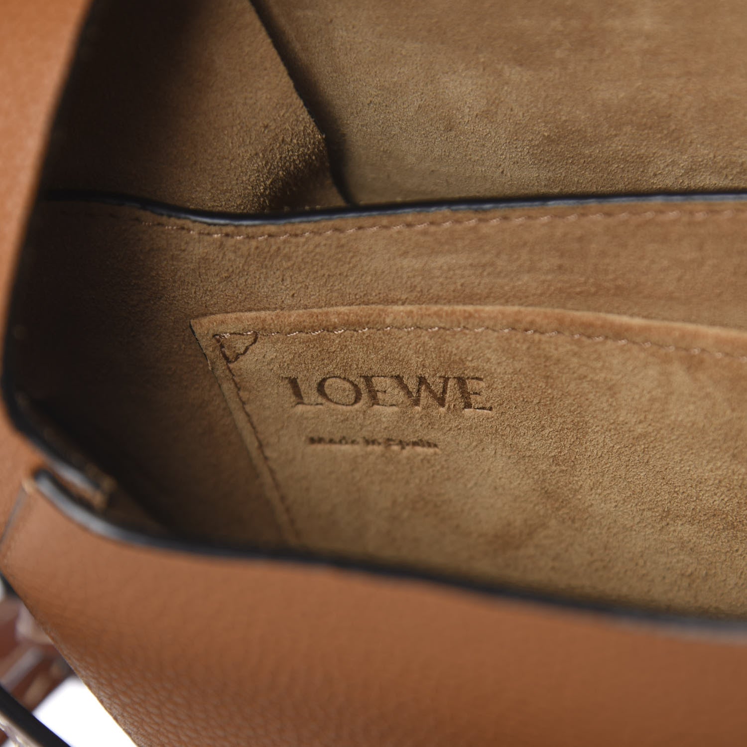 Loewe Grained Calfskin Small Gate Crossbody Bag Caramel Pecan 6 of 9