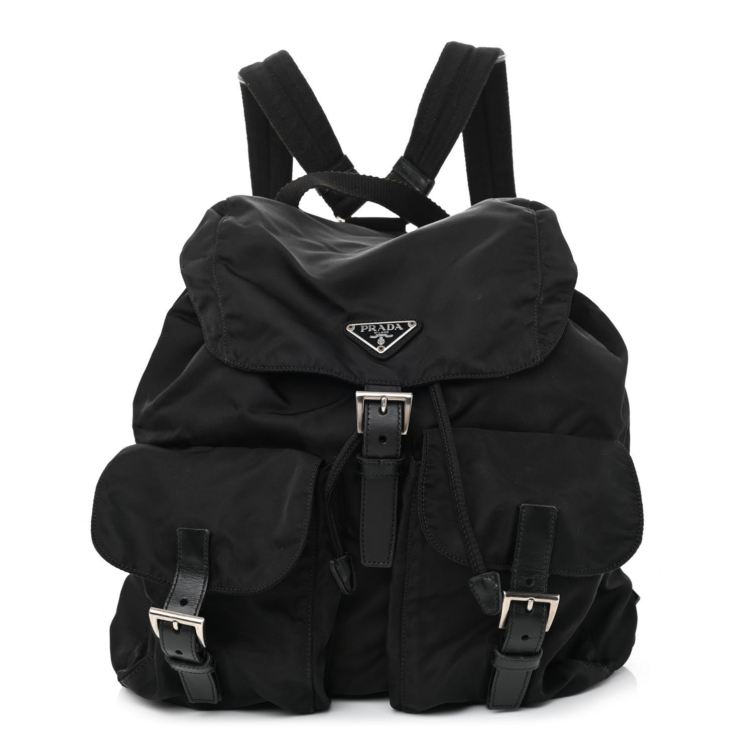 Prada Nylon Vela Medium Backpack Black 1 of 8