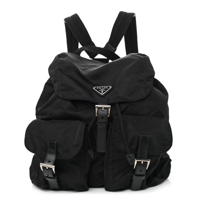 Prada Nylon Vela Medium Backpack Black 1 of 8
