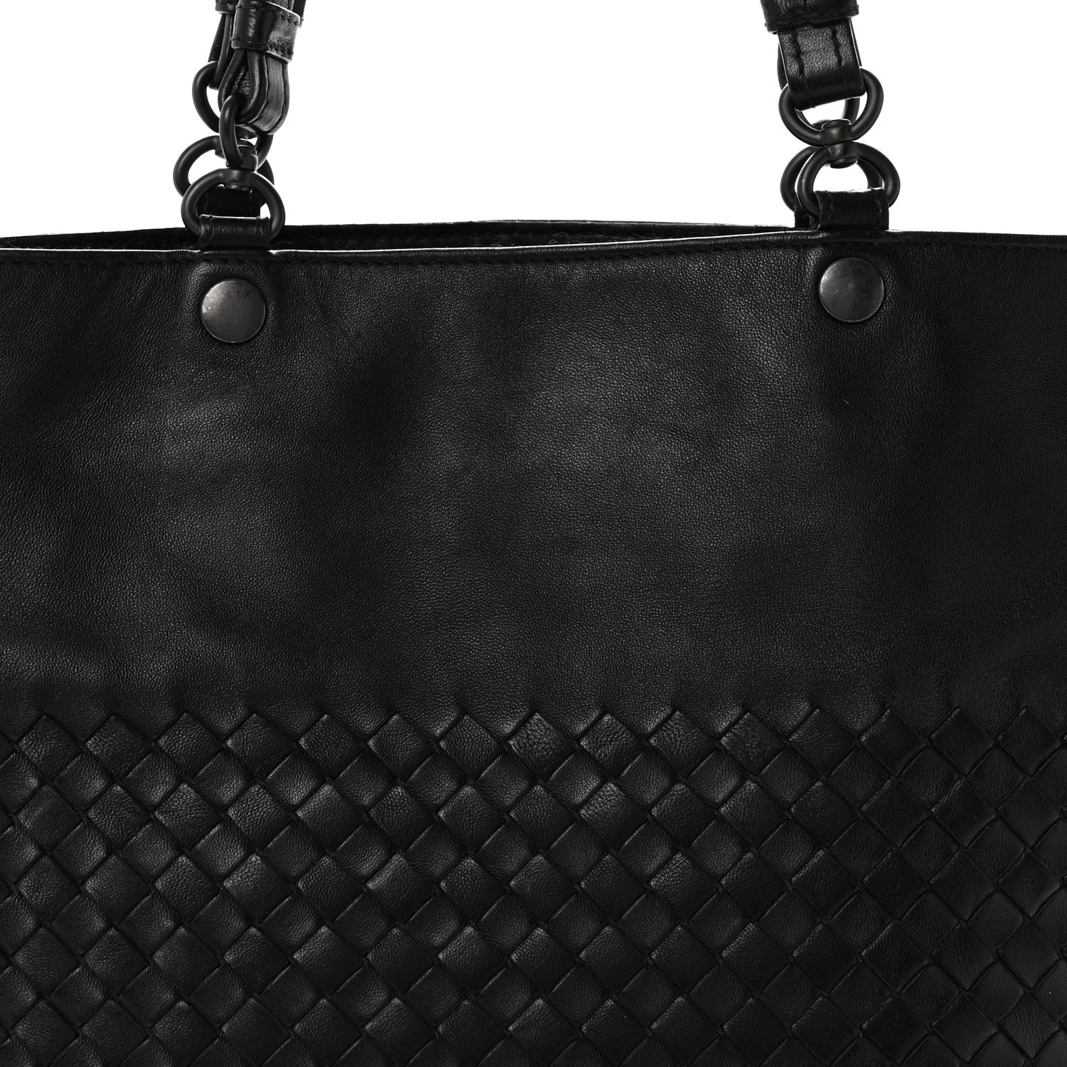 Bottega Veneta Nappa Intrecciato Flat Shoulder Bag Black 8 of 15