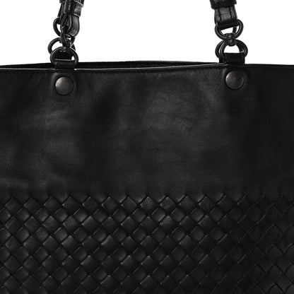 Bottega Veneta Nappa Intrecciato Flat Shoulder Bag Black 8 of 15
