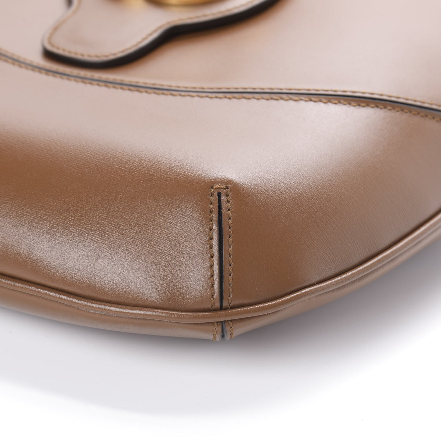 Boarded Plutone Calfskin Medium Arli Shoulder Bag Nocciola
