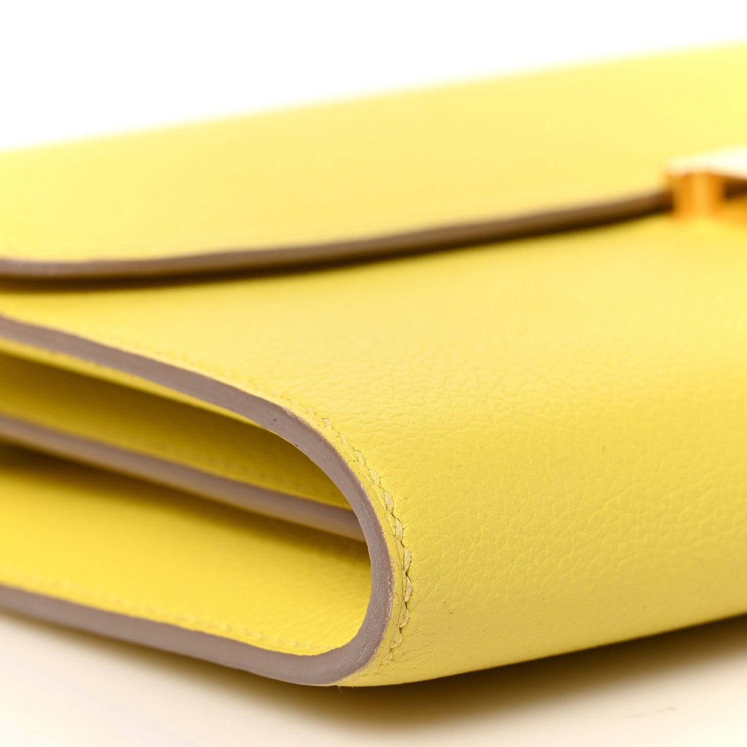 Hermes Evercolor Constance Wallet To Go Lime 7 of 9