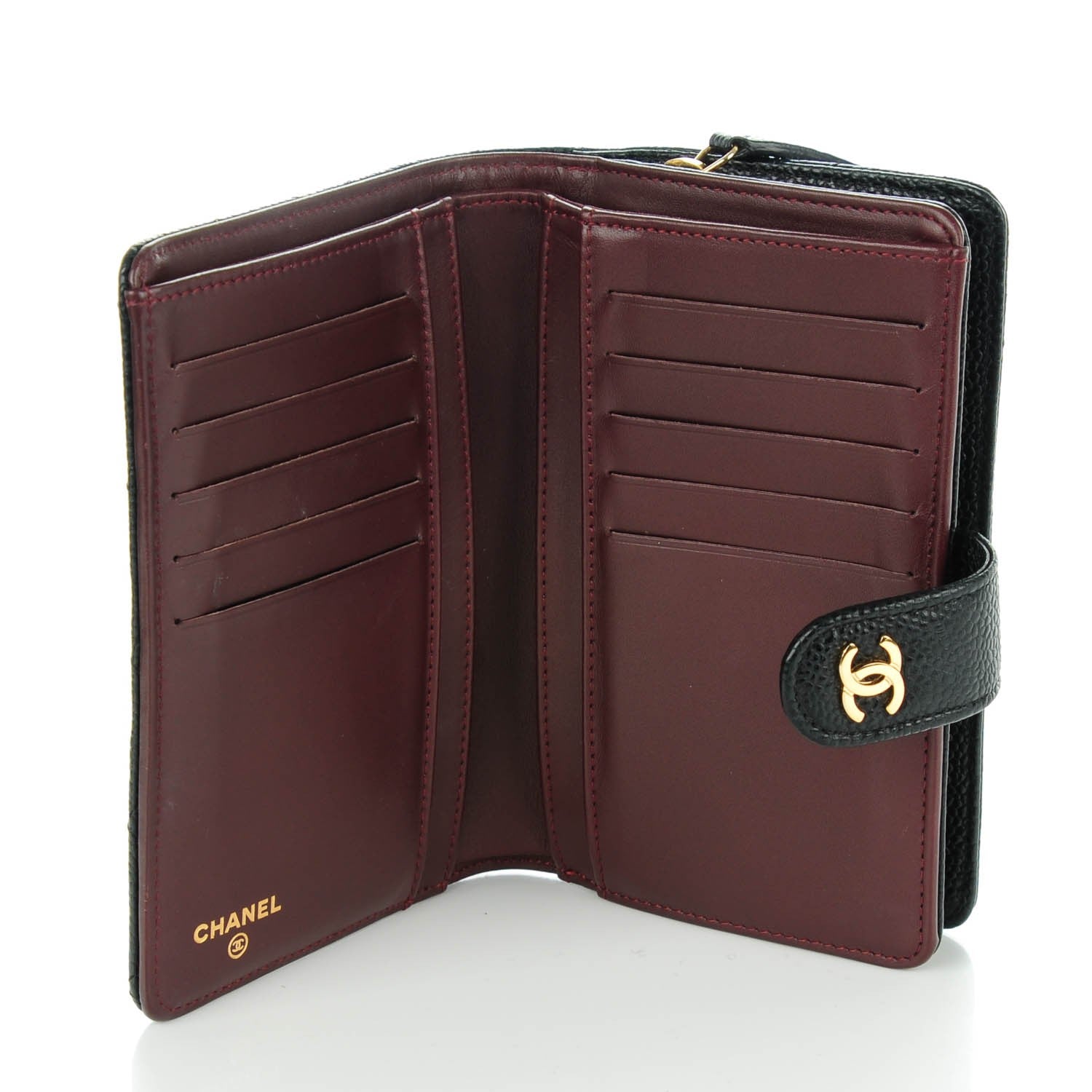 Chanel Caviar Quilted Zipped Pocket Wallet Black 5 of 8