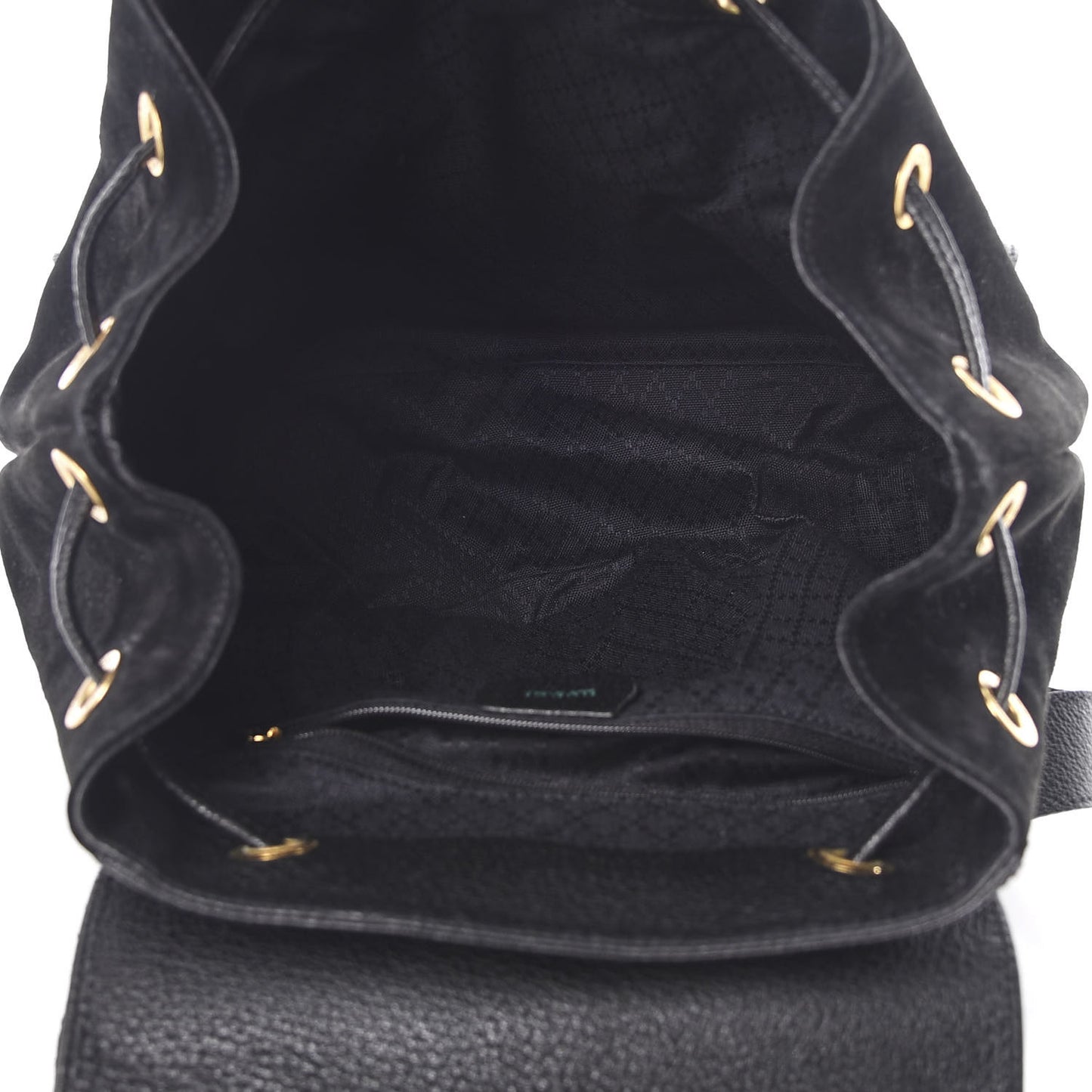 Suede Bamboo Backpack Black