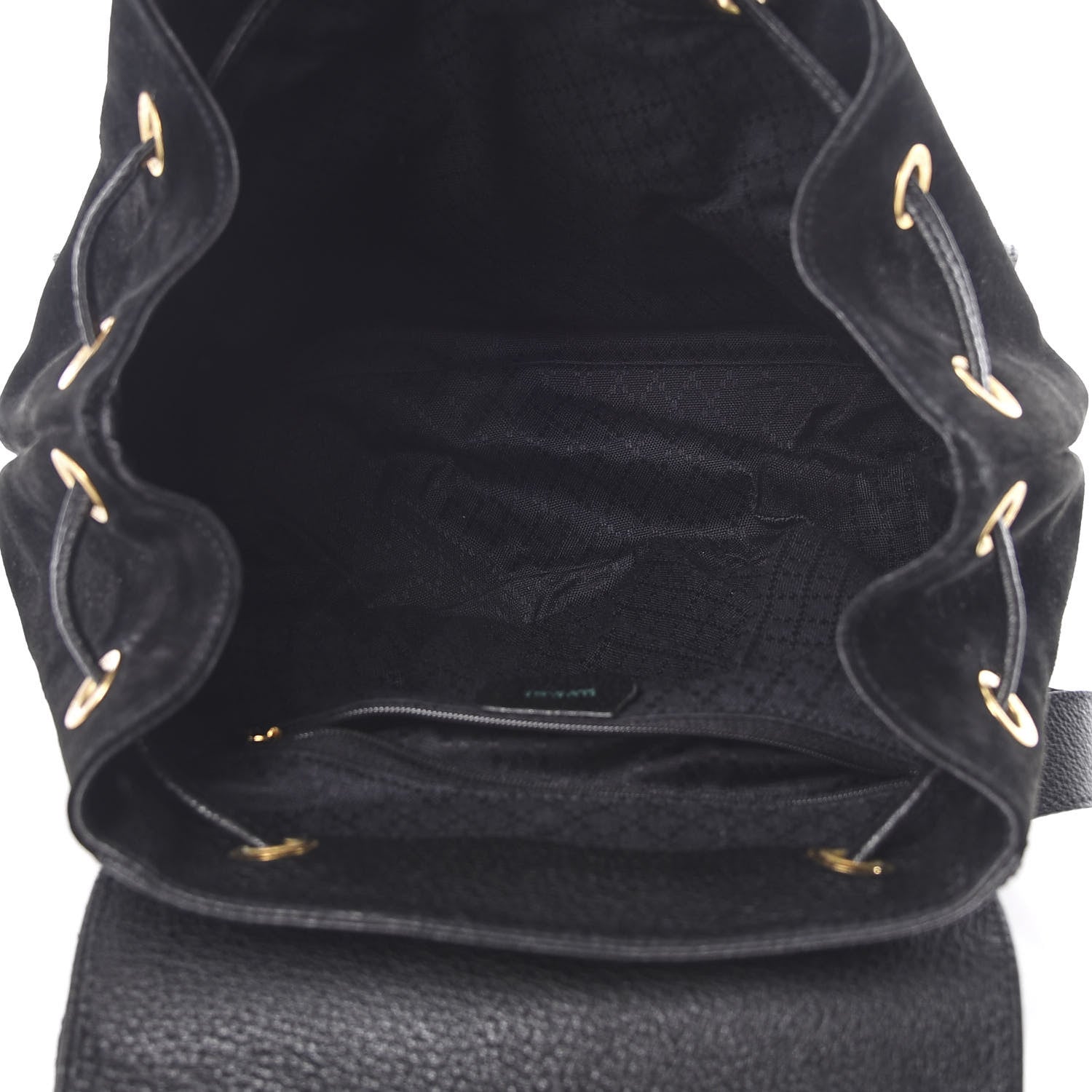 Gucci Suede Bamboo Backpack Black 4 of 14